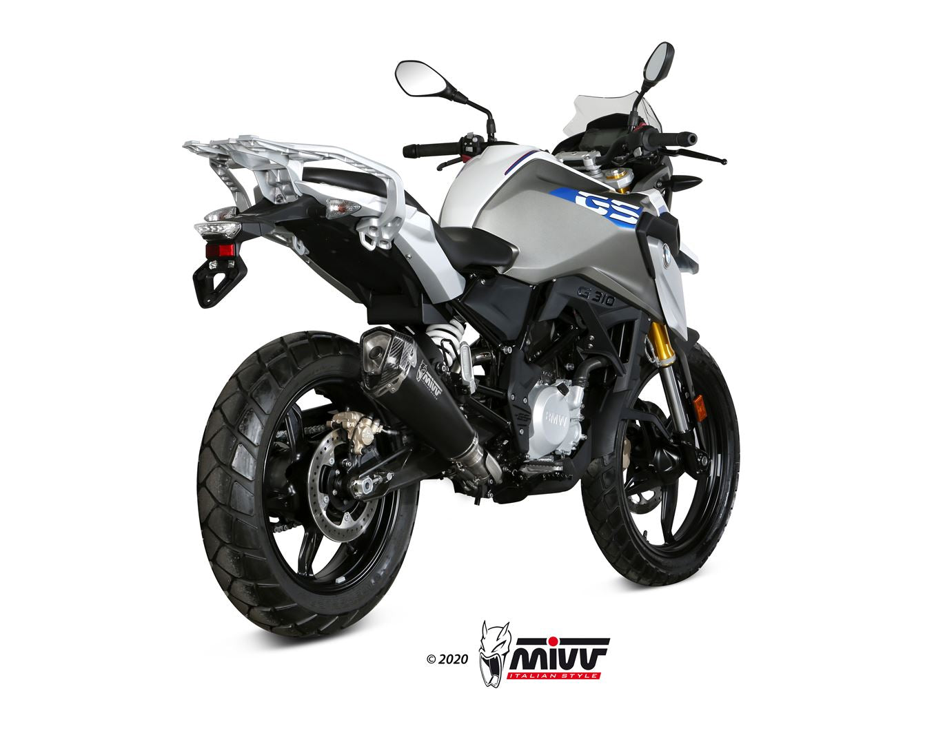 MIVV Full System 1X1, Delta Race Black, Standard Exhaust For BMW G310 GS 2017-2021