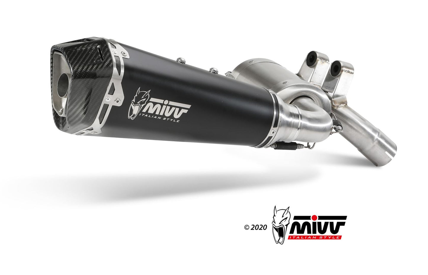 MIVV Slip-on, Delta Race Black, Standard Exhaust For BMW F 900 XR 2020-2021