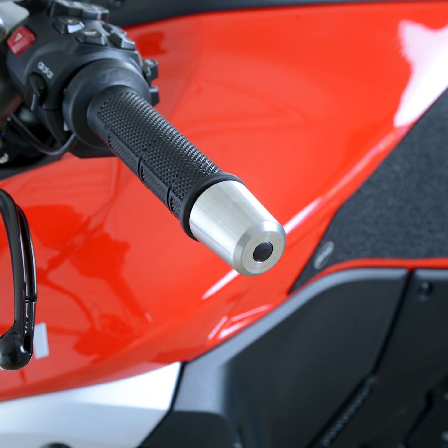 R&G Racing Stainless Bar Ends for the Ducati Streetfighter V4/V4 S '20-'22 / Multistrada V4 S/V4/V4 S Sport '21-'22 / Streetfighter V2 '2022