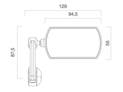 Rizoma LUNAR Bar end Mirror