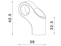 Rizoma Universal Mirror Adapter BS713B - M10 and M8 Mount With Plug