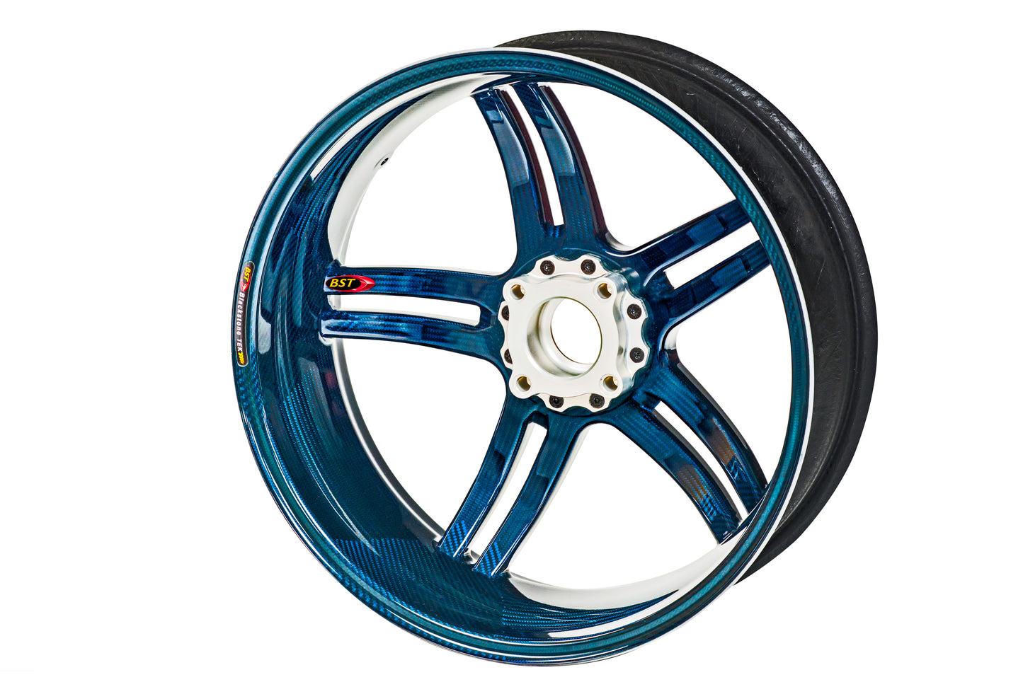 BST Rapid TEK 5 Split-Spoke Carbon Fiber Front Wheel for the BMW HP4 & S1000RR w/ premium wheels - 3.5 x 17