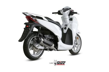 MIVV Full System 1x1, Urban Stainless Steel, Standard Exhaust For Honda SH300 2015-2016