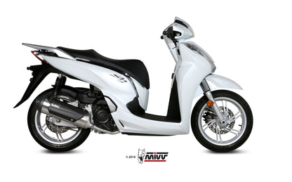 MIVV Full System 1x1, Urban Stainless Steel, Standard Exhaust For Honda SH300 2015-2016
