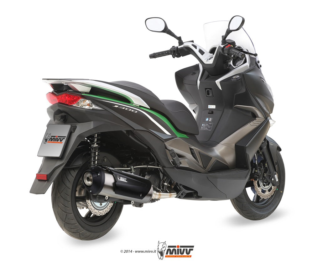MIVV Full System 1x1, Urban Stainless Steel, Standard Exhaust For Kawasaki J300 2014-2016