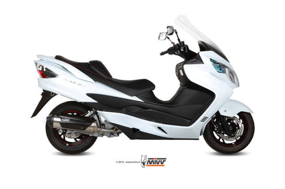 MIVV Full System 1x1, Urban Stainless Steel, Standard Exhaust For Suzuki Burgman 400 2006-2016