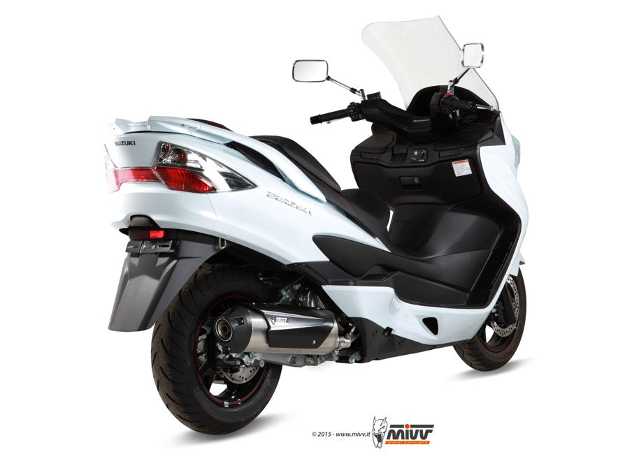 MIVV Full System 1x1, Urban Stainless Steel, Standard Exhaust For Suzuki Burgman400 2006-2016