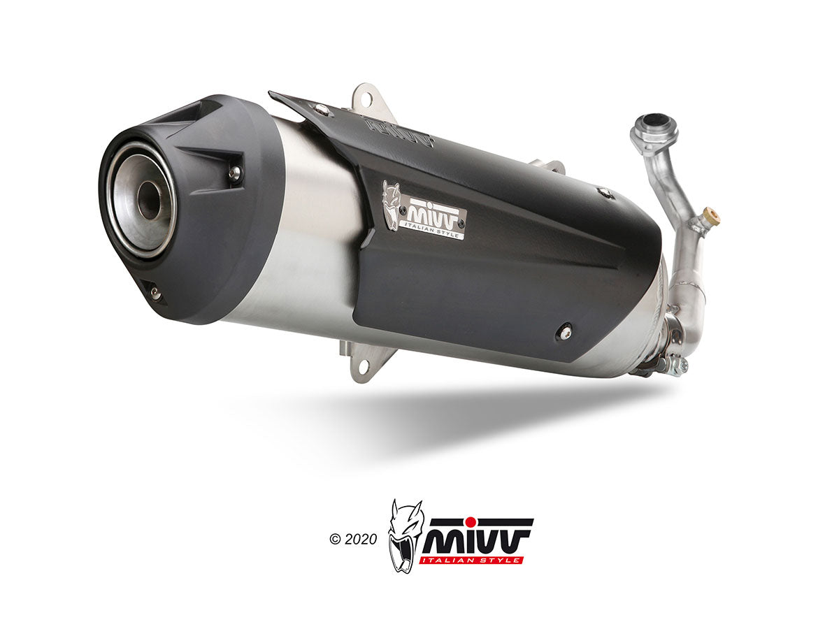 MIVV Full System 1x1, Urban Stainless Steel, Standard Exhaust For Suzuki Burgman400 1999-2002