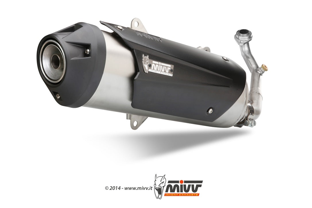 MIVV Full System 1x1, Urban Stainless Steel, Standard Exhaust For Yamaha X-Max125 2006-2016