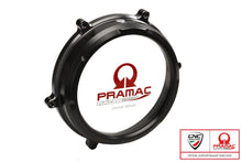 CNC Racing PRAMAC RACING LIMITED EDITION RED VERSION Clear Wet Clutch Cover for the Ducati Panigale 1299/1199/959  Superleggera (and 899 too with modification)