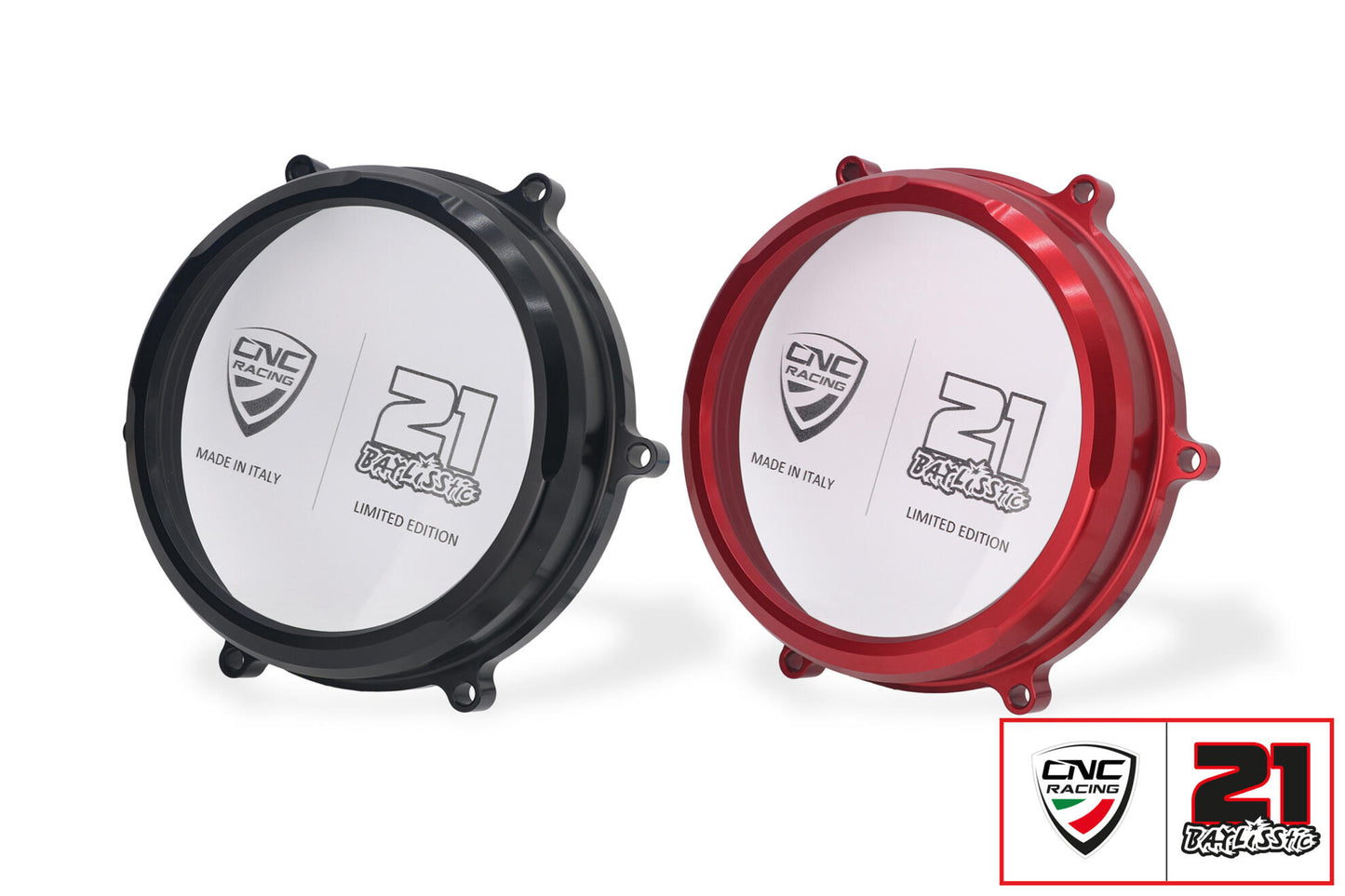 CNC Racing PRAMAC RACING LIMITED EDITION Clear Wet Clutch Cover for the Ducati Panigale / Streetfighter V2 (20-24)