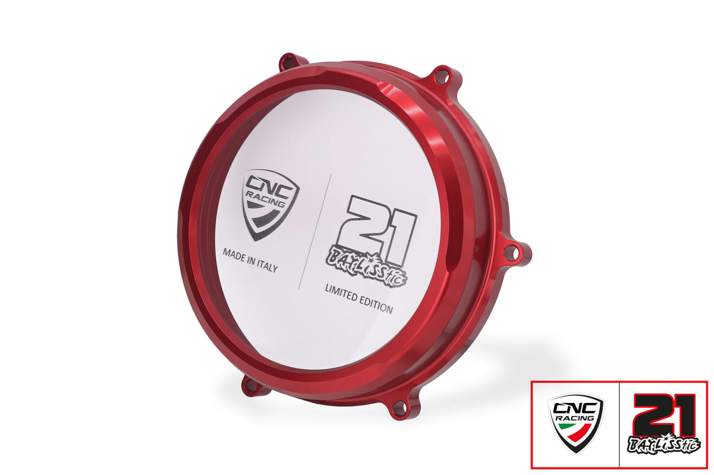 CNC Racing TROY BAYLISS LIMITED EDITION Clear Wet Clutch Cover for the Ducati Panigale 1299/1199/959 and Superleggera (and 899 too with modification)
