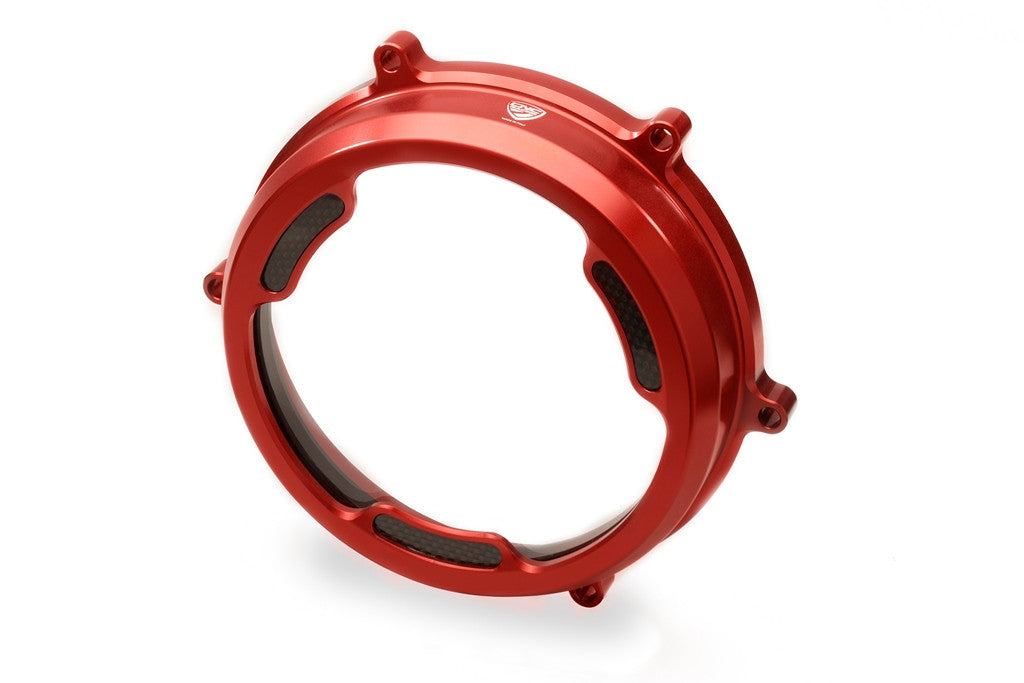 CNC Racing Clear Wet Clutch Cover With Carbon Inlay for the Ducati Panigale 1299/1199/959  Superleggera (and 899 too with modification)