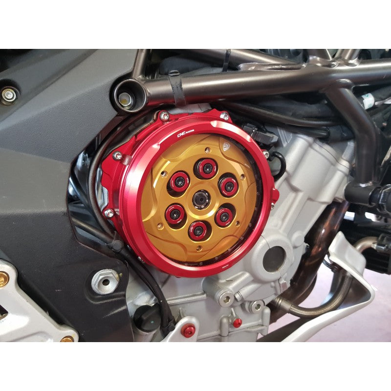 CNC Racing Clear Clutch Cover For MV Agusta B3 800 Models With a Hydraulic Clutch
