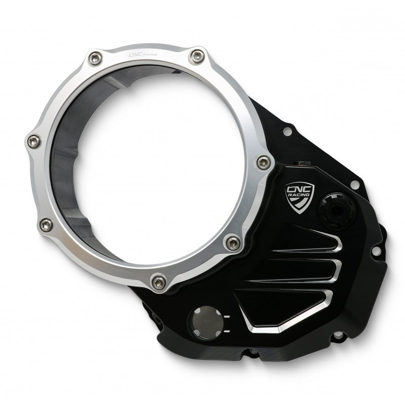 CNC Racing Clear Wet Clutch Cover for the Ducati Hypermotard 821 (2015) / 939 / 950, Multistrada 950, Supersport /S, Monster 821, Scrambler 1100
