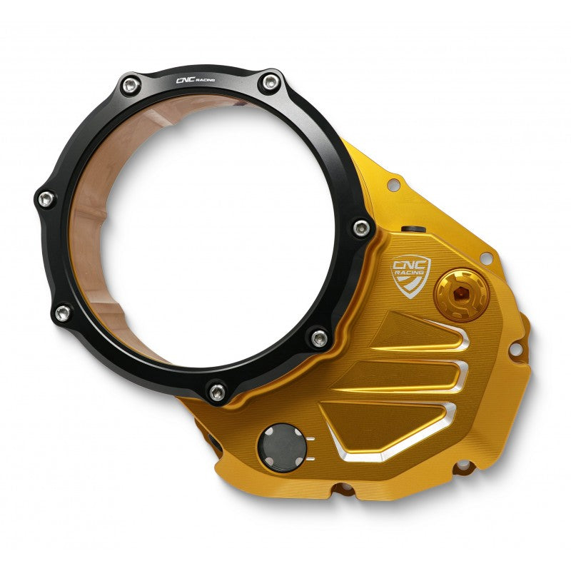 CNC Racing Clear Wet Clutch Cover for the Ducati Multistrada 1200/1260 (2015+) and XDiavel / Diavel 1260