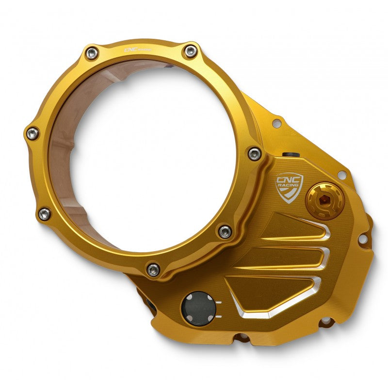 CNC Racing Clear Wet Clutch Cover for the Ducati Multistrada 1200/1260 (2015+) and XDiavel / Diavel 1260