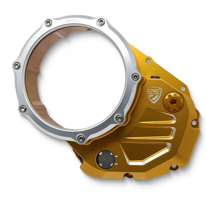 CNC Racing Clear Wet Clutch Cover for the Ducati Monster 937 (2021+) and Multistrada V2 (22-24)