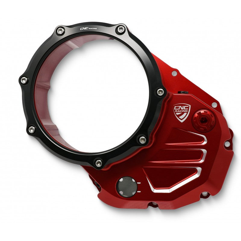 CNC Racing Clear Wet Clutch Cover for the Ducati Multistrada 1200/1260 (2015+) and XDiavel / Diavel 1260