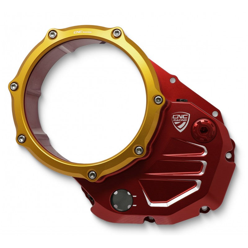 CNC Racing Clear Wet Clutch Cover for the Ducati Hypermotard 821 (2015) / 939 / 950, Multistrada 950, Supersport /S, Monster 821, Scrambler 1100