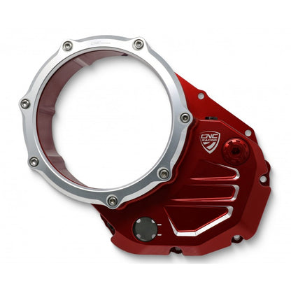 CNC Racing Clear Wet Clutch Cover for the Ducati Monster 937 (2021+) and Multistrada V2 (22-24)
