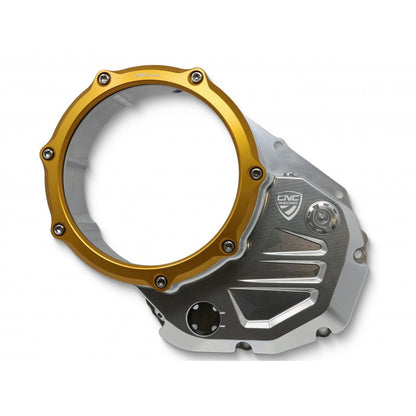 CNC Racing Clear Wet Clutch Cover for the Ducati Hypermotard 821 (2015) / 939 / 950, Multistrada 950, Supersport /S, Monster 821, Scrambler 1100