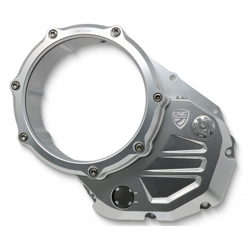 CNC Racing Clear Wet Clutch Cover for the Ducati Multistrada 1200/1260 (2015+) and XDiavel / Diavel 1260