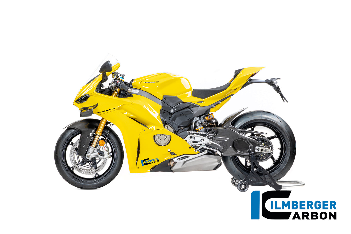 Ilmberger Carbon Swingarm Covers Left, Gloss for the Ducati Panigale V4 / V4 S '2025