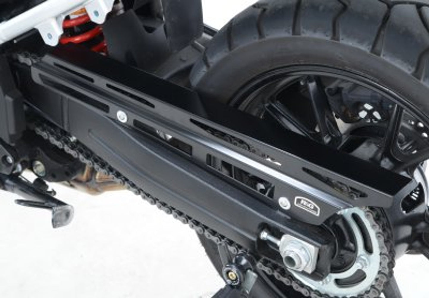 R&G Racing Aluminium Chain Guard (Silver) for the Suzuki V-Strom 1000 '14-'19 / V-Strom 1050 '20-'22
