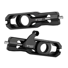 Bonamici Racing Chain Adjuster with Caliper Support, Black for the Yamaha YZF R6 2017-2024