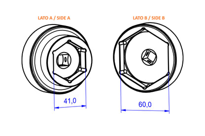 CNC Racing Alloy 41 mm / 60 mm Rear Axle Nut Tool for KTM 1290 / 1390 Super Duke R / RR / EVO / GT