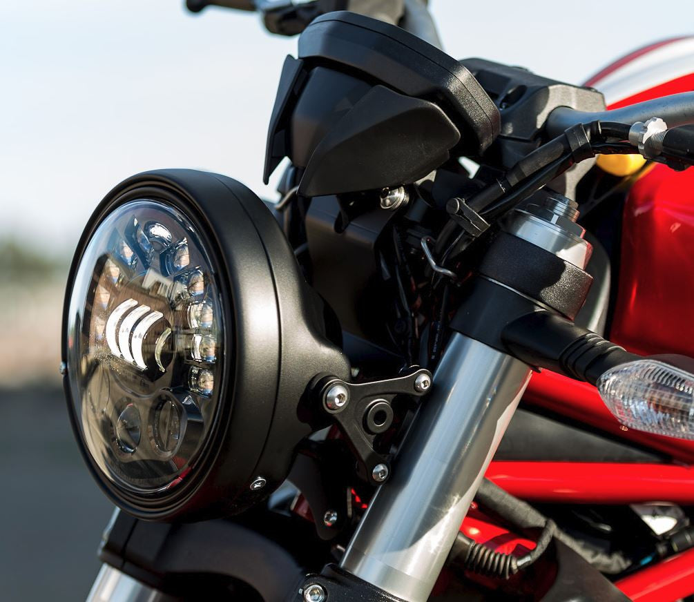 Motodemic LED and Round Halogen Headlight Conversion Kit for the Ducati Monster 1200 and 821