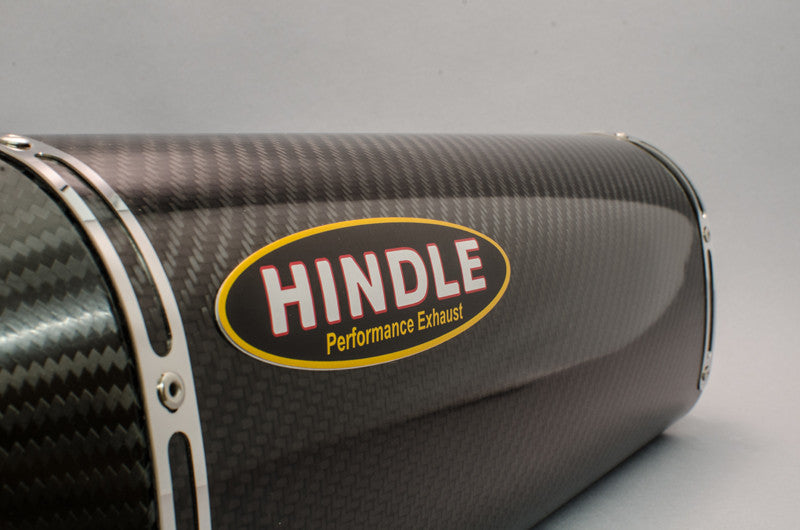 Hindle Truimph Street Triple (13+) Slipon Adapter Slipon Adapter w/hanger with Evolution Carbon Fiber Muffler w/Carbon Tip