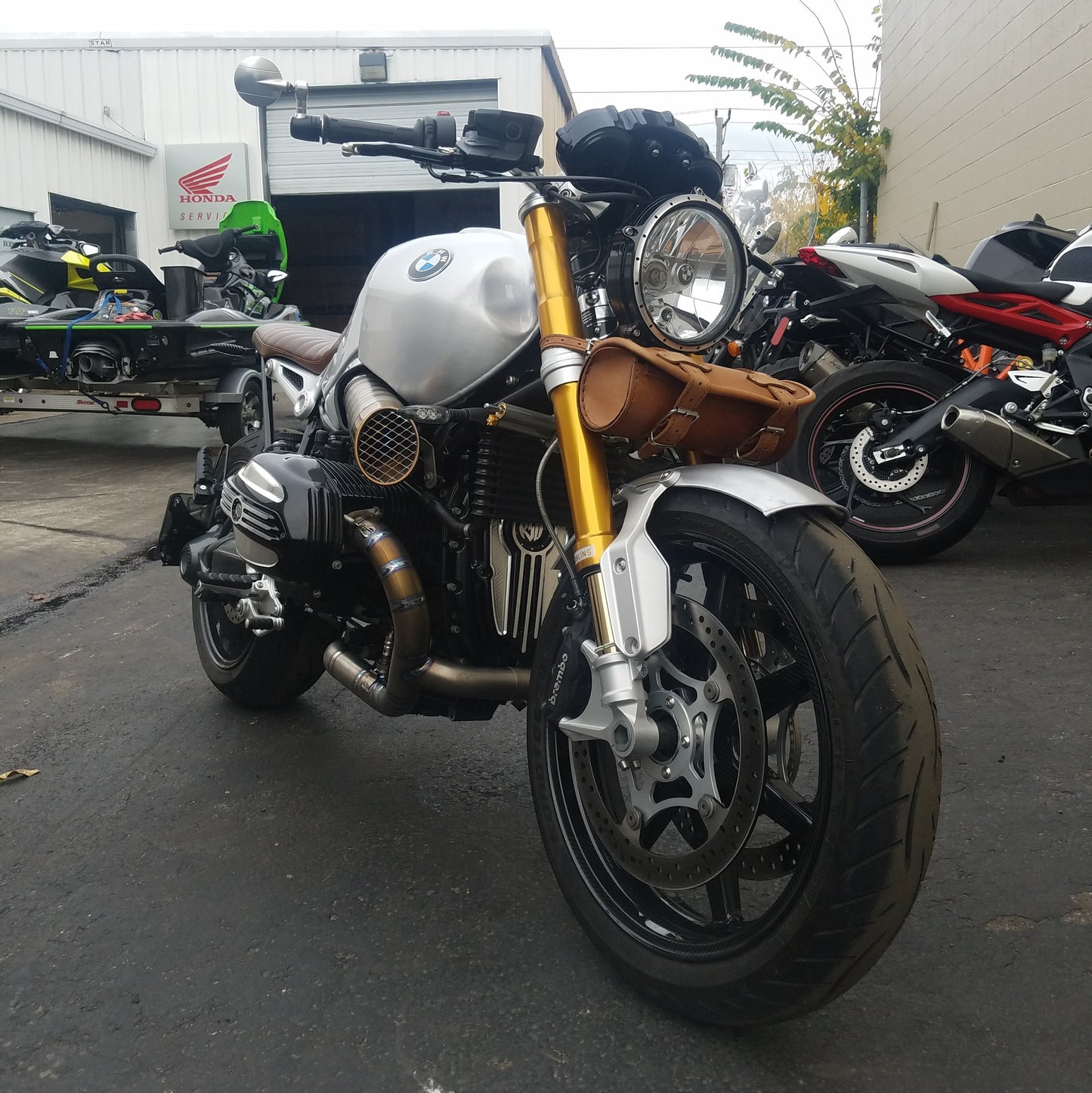 ZARD NEW Full Titanium 2-1-2 Racing (Stacked Mufflers) Exhaust for the BMW R NineT