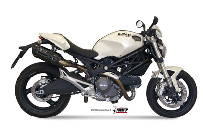 MIVV 2 Slip-on, Suono Black, Standard Exhaust For Ducati Monster 696 2008-2014