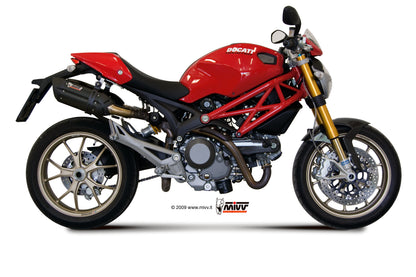 MIVV 2 Slip-on, Suono Black, Standard Exhaust For Ducati Monster 795 12-14, Monster 796 10-14, Monster 1100 08-10