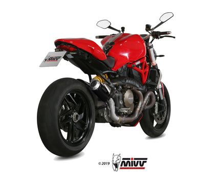 MIVV Slip-on, MK3 Black, Standard Exhaust For Ducati Monster 821 14-17, Monster 1200 / S 14-16