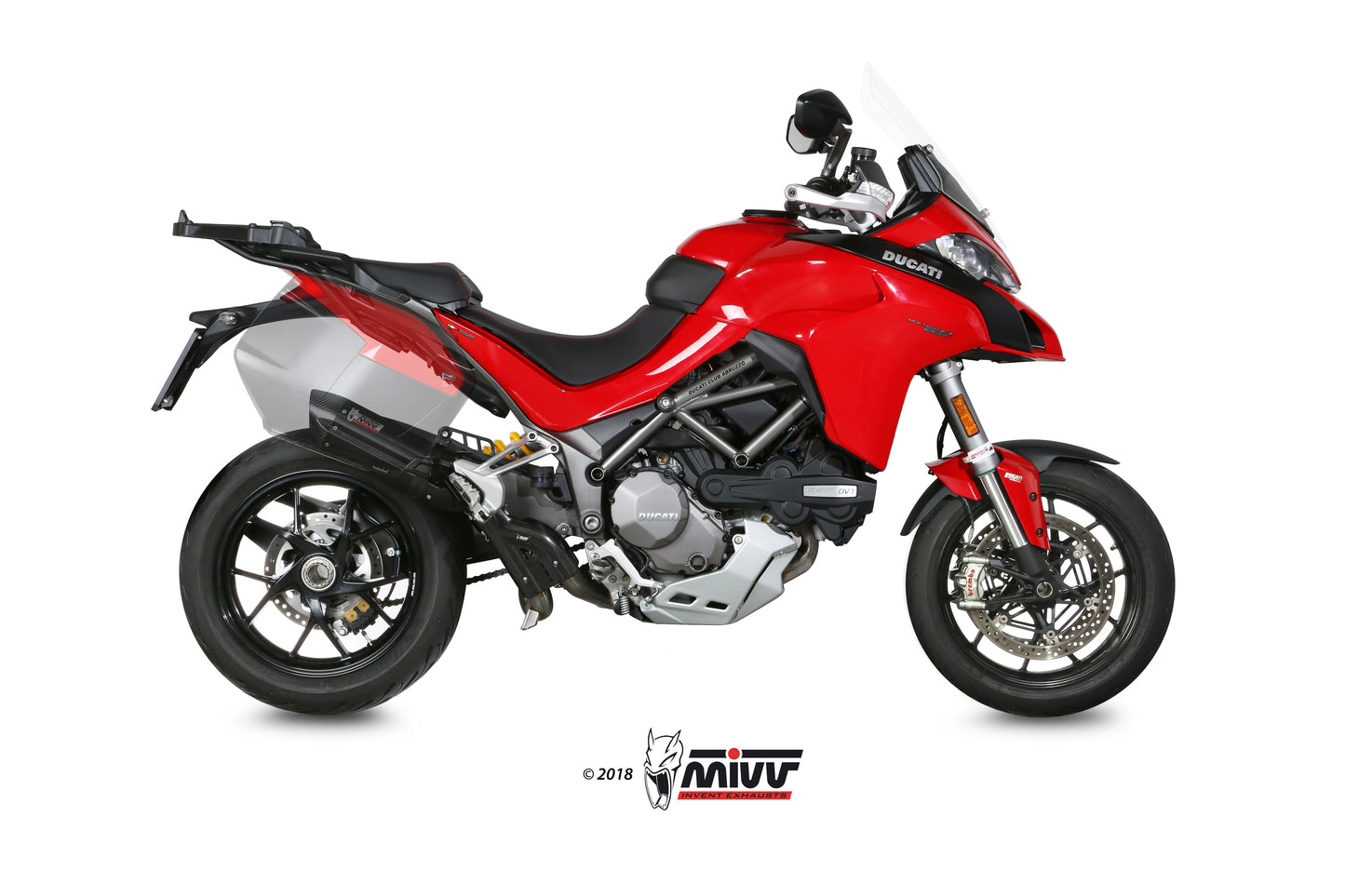 MIVV Slip-on, Suono Black, Standard Exhaust For Ducati Multistrada 1260 18-20, Multistrada 1200 15-17