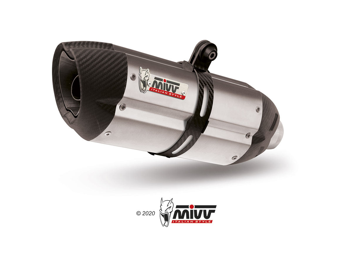 MIVV Slip-on, Suono Stainless Steel, Standard Exhaust For Ducati Multistrada 1260 18-20, Multistrada 1200 15-17