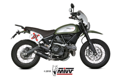 MIVV Slip-on, GPpro Black, Standard Exhaust For Ducati Scrambler 800 2015-2020
