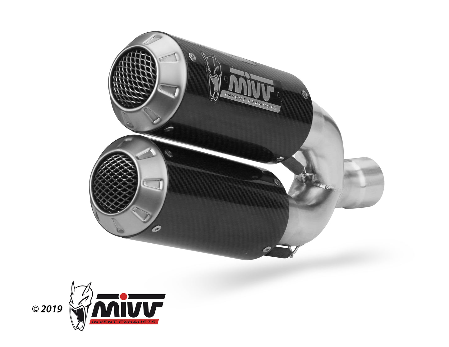 MIVV 2 Slip-on, MK3 Carbon, Standard Exhaust For Ducati Monster 821 18-20, Monster 1200 17-21