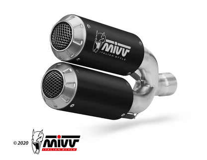 MIVV 2 Slip-on, MK3 Black, Standard Exhaust For Ducati Hypermotard 939 2016-2018