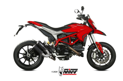MIVV 2 Slip-on, MK3 Black, Standard Exhaust For Ducati Hypermotard 939 2016-2018