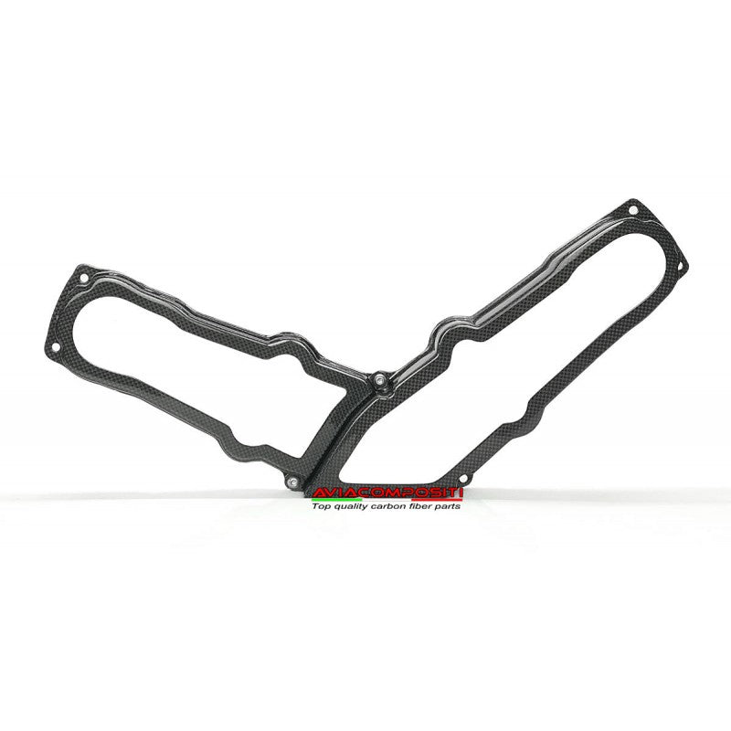 AviaCompositi Carbon Fiber And Clear Window Belt Covers for Ducati Monster / Supersport 900, ST2 and MH900e - Type 2