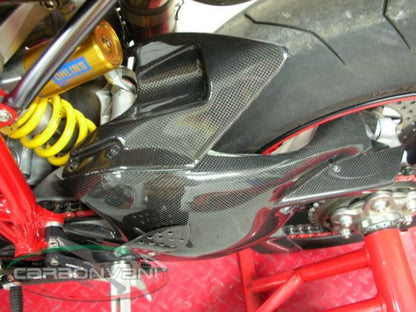 CARBONVANI - DUCATI 848 / 1098 & 1198 CARBON FIBRE REAR MUDGUARD  SHORT (2007-13)