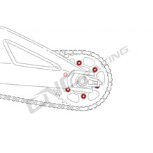 CNC Racing Titanium Sprocket Nuts for Ducati, KTM, and Kawasaki (set of 6) - M10x1.25