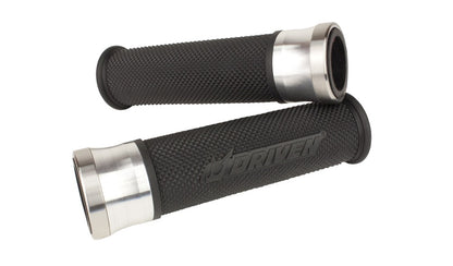 DRIVEN RACING Halo Stainless Kraton Gel Motorcycle Handlebar Grips Performance Grip Set