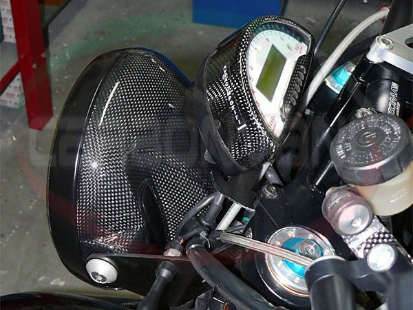CARBONVANI - DUCATI MONSTER CARBON FIBER HEADLIGHT BUCKET FOR 600 / 695 / 750 / 800 / 900 / 1000/DS / S2R / S4 / S4R / S4RS, and Sport Classics with Metal OE Headlight