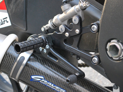 WOODCRAFT Yamaha R6 (06-16) Complete Rear Set Kit  Standard Shift  BLACK