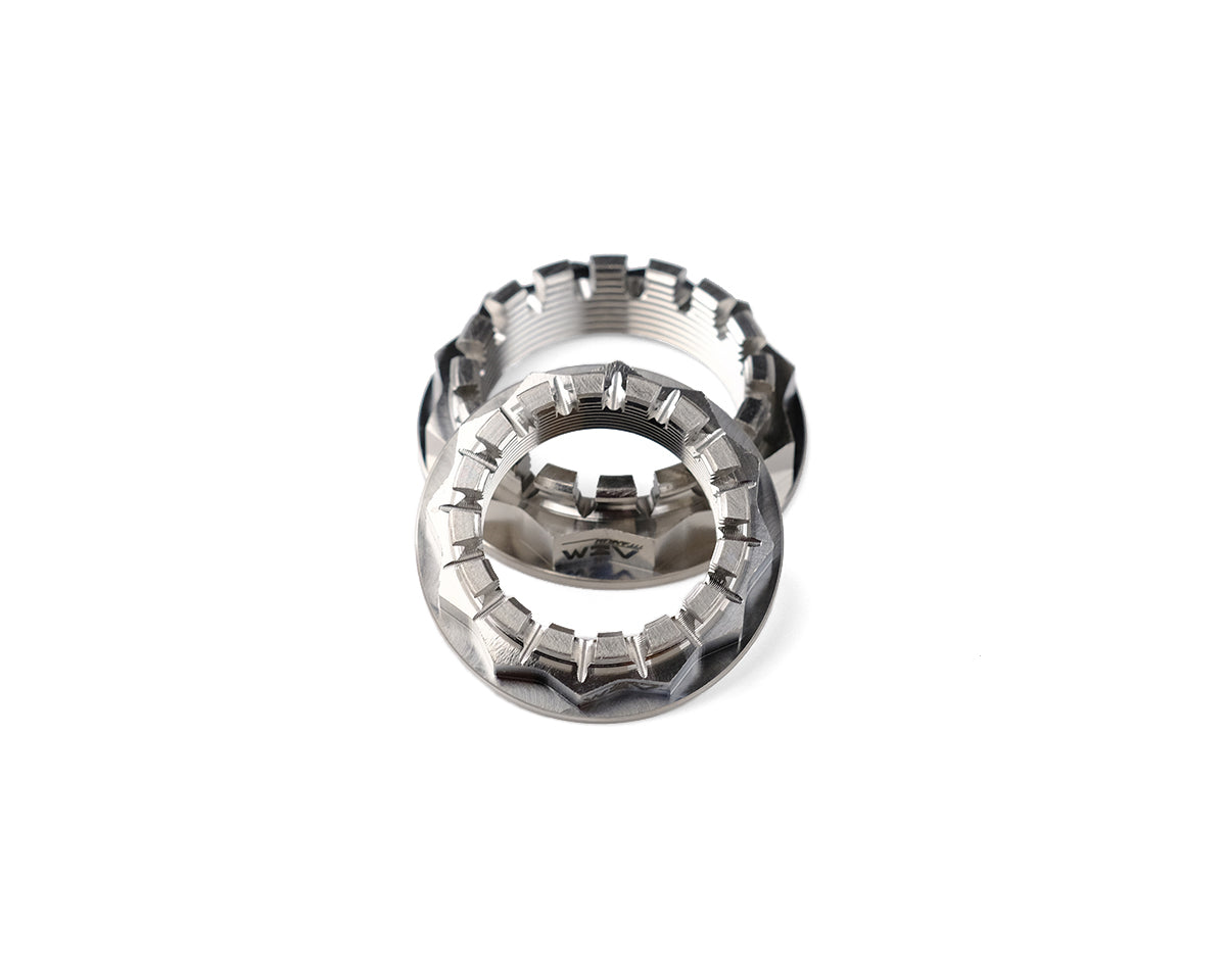 AEM FACTORY - DUCATI'S WITH SINGLE SIDED SWINGARM SMALL TITANIUM REAR WHEEL ERGAL NUTS